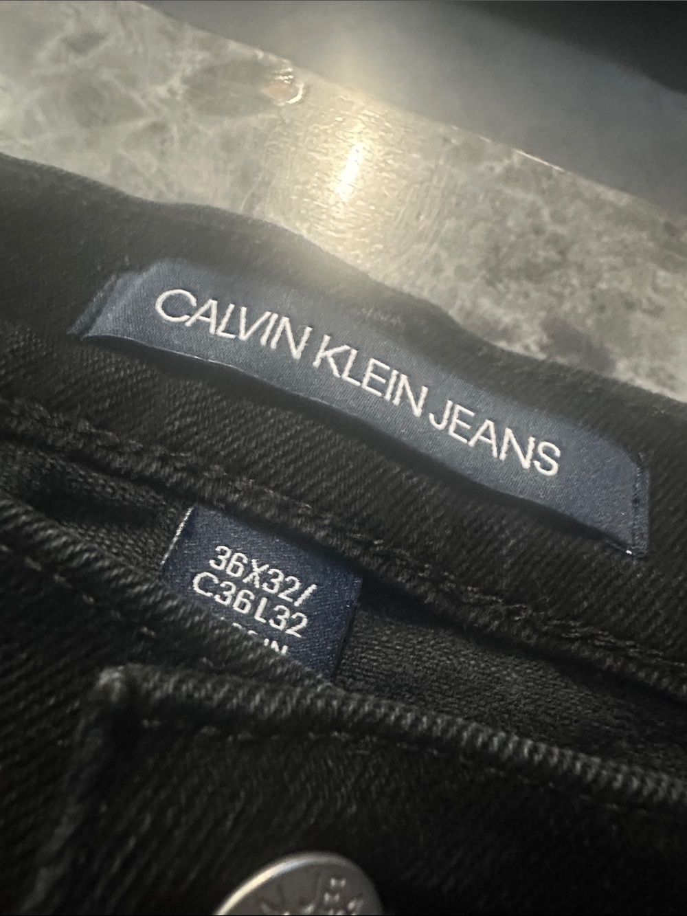 Calvin Klein Jeans Men's Black Straight Denim
